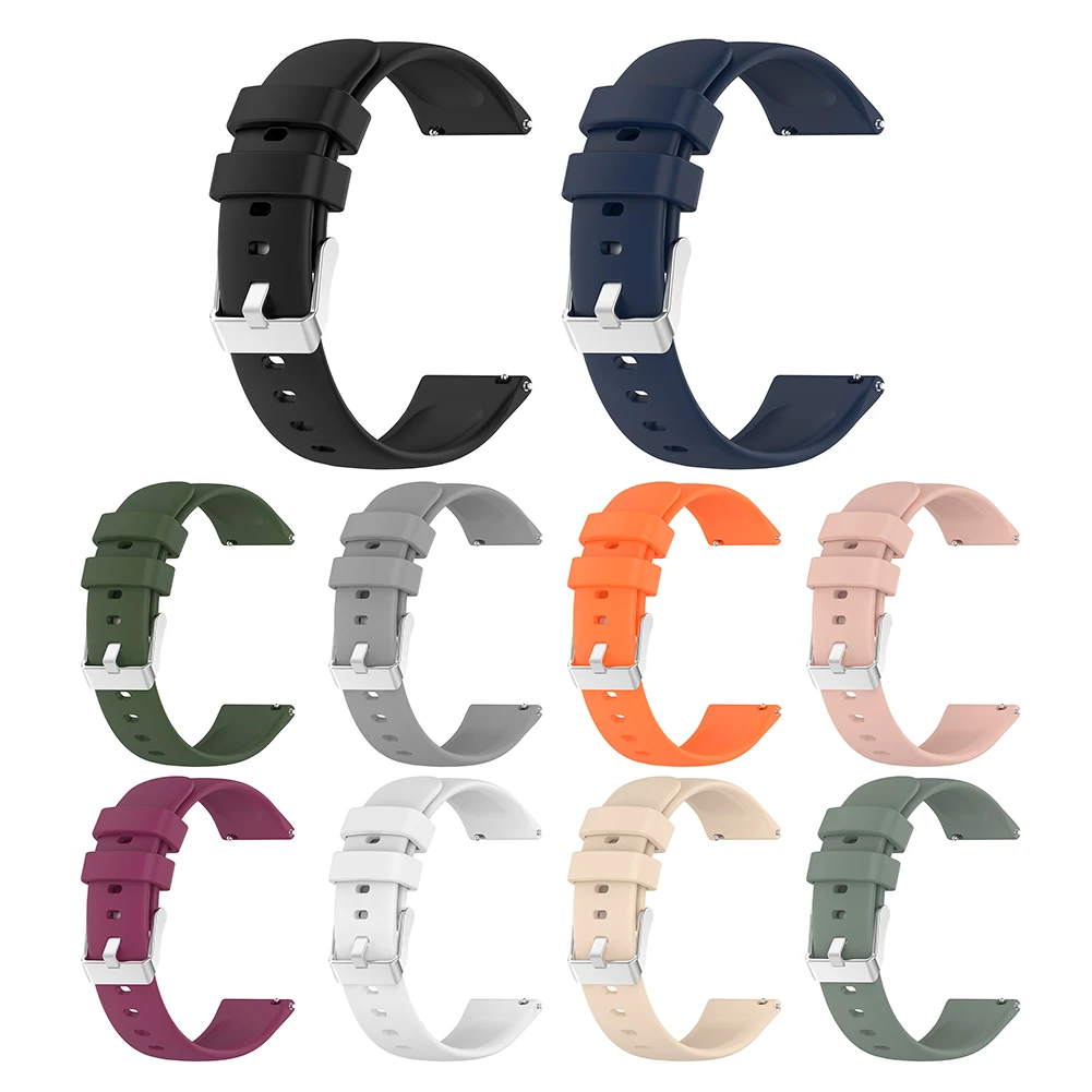 20mm Smart Watch Band Soft Silicone Band for Huami Amazfit GTS 4/2 Mini GTS 3 2e for Amazfit Bip 3 Pro/Bip 3/ Bip U/Bip/Bip Lite