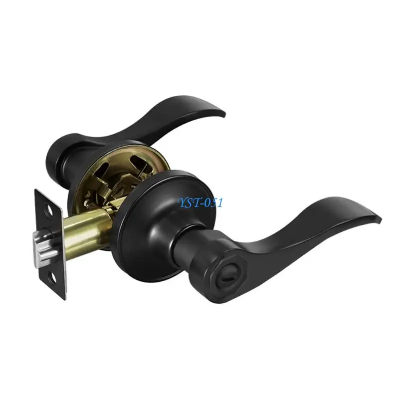 E15A Modern Metal Lever Lock Set with Interchangeable Handles Smooth Surfaces Reversible Door Lever Lock Upgrades for Homes