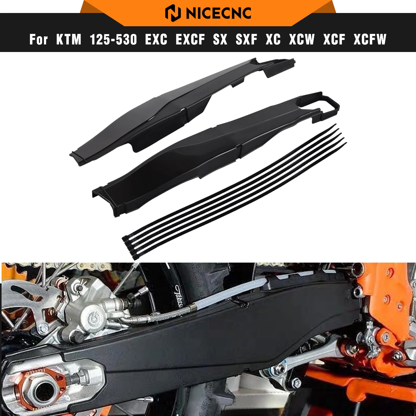 

ABS Plastic Swingarm Guard Protector For KTM EXC 300 EXC 250 EXC-F 350 EXC-F 450 EXC-F 500 XCW 250 XCW 300 XCF-W 350 2012-2023