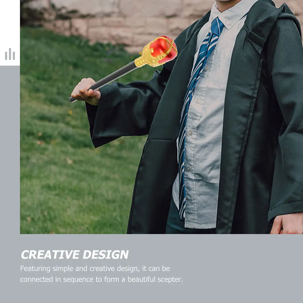 4 個子供用軽量笏ハロウィーンパーティーコスプレステージパフォーマンスキングアクセサリー装飾小道具