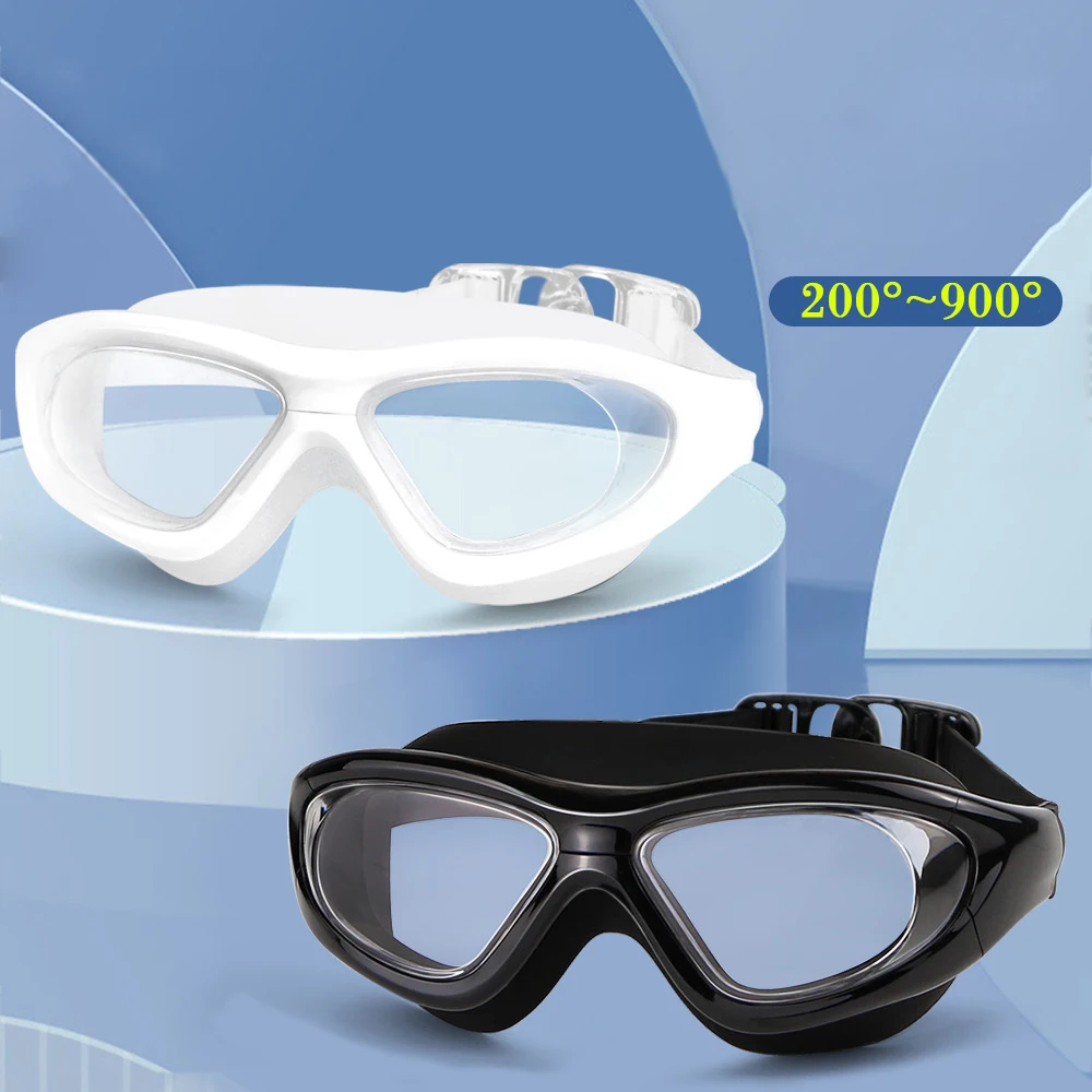 Men Women Teens Waterproof 0 -2 to -9 Myopia Diopter Swim Goggles Transparent Anti-UV Anti-fog Swimming Glasses Without Box