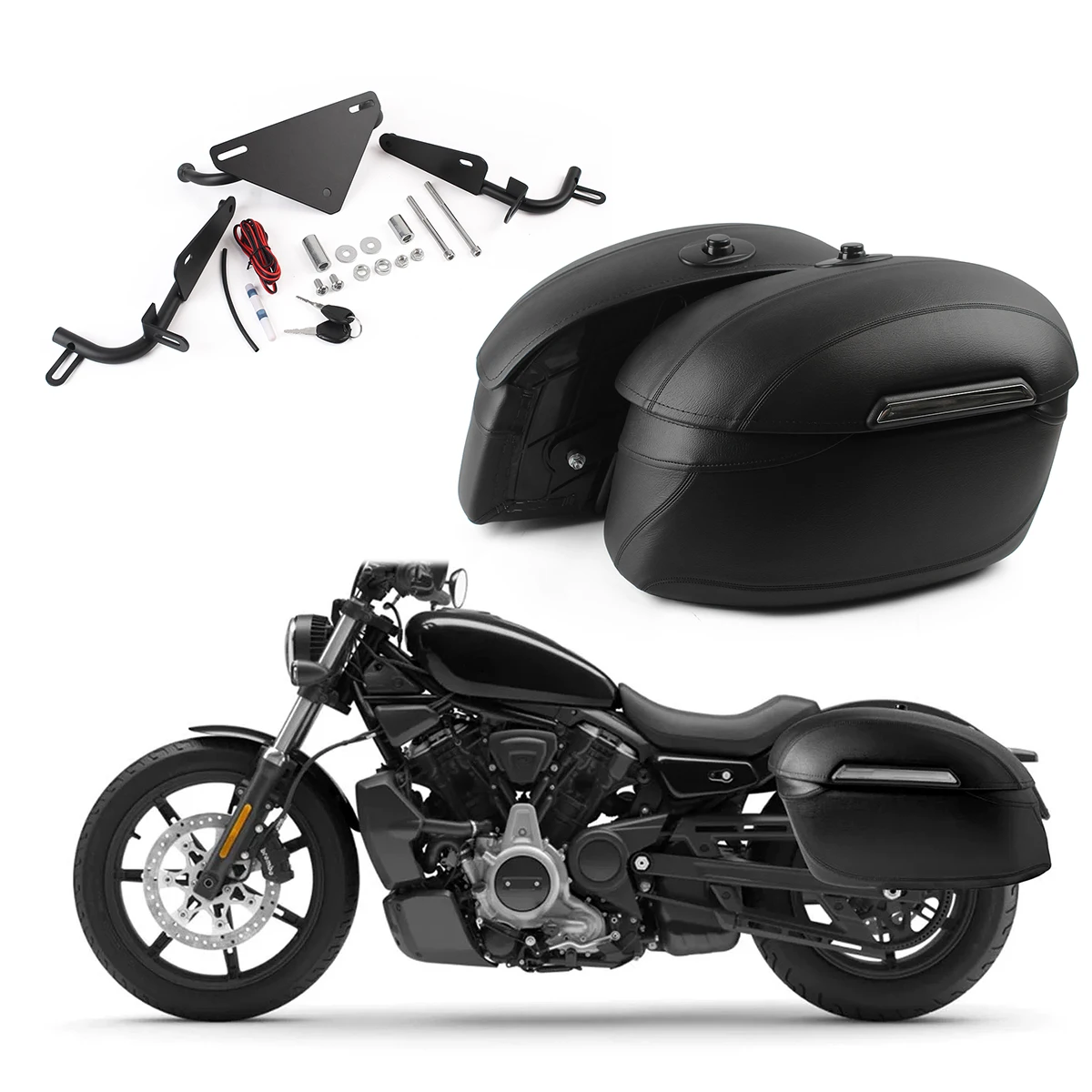 

Motorcycle Hard Bags Saddlebags Trunk Luggage Heavy Duty Mounting Bracket Kit Set For Harley Sporster XL883 XL1200 X48 2004-2024