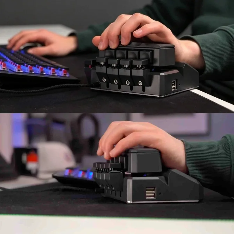 

One Handed Joystick Game Keyboard Move Master RSG1 Left Hand Costom Silent Cherry Switch Game Mechanical Keyboard Accessories