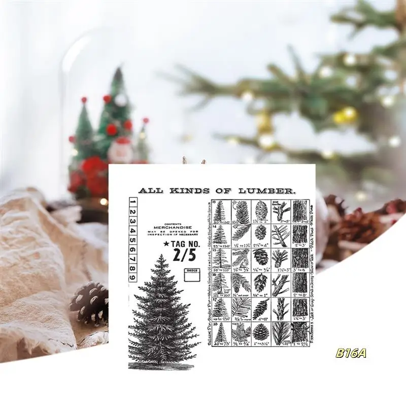 Winter Woodland Cling Stamp Set - Mesh Storage Bag Durable High Guality Easy To Use