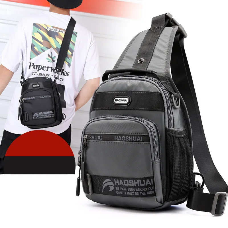 Bolso de pecho para hombre, bandolera de un hombro, gran capacidad, deportes al aire libre, ocio, moda, bolso de hombro pequeño, mochila para hombre