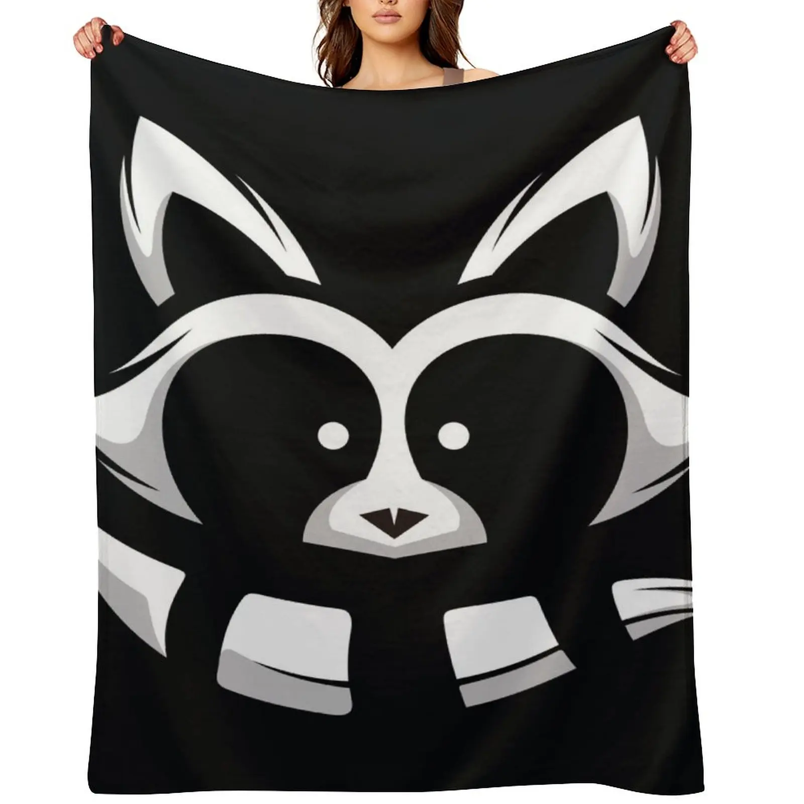 

Racoon Throw Blanket Furry Personalized Gift Sofa Throw bed plaid Blankets