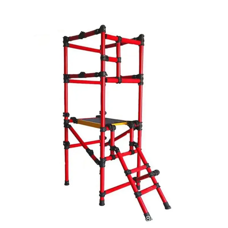 Platform scaffolding portable climbing ladder multifunctional line maintenance folding ladder car