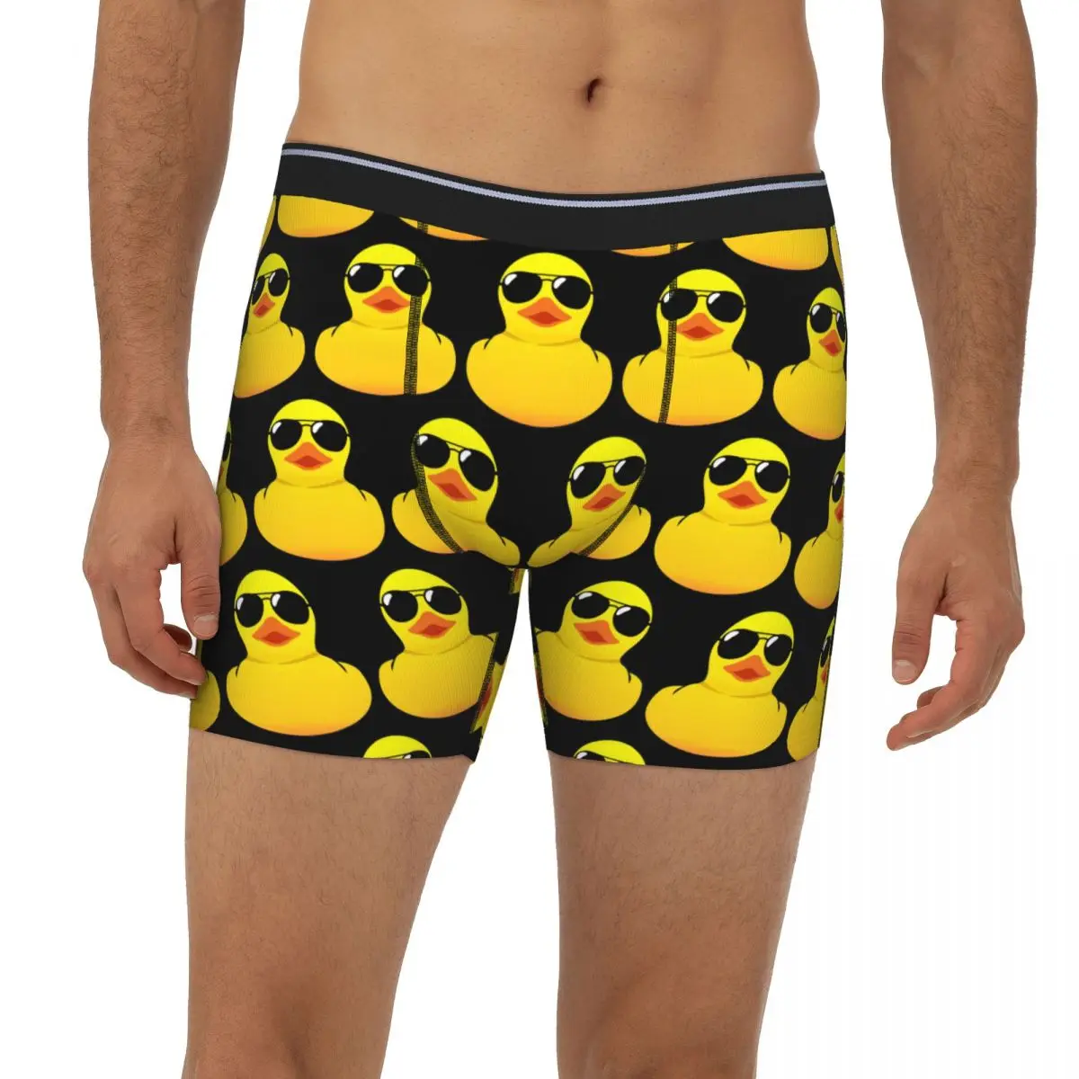 

Cool Rubber Duck Long Boxer Underpants Short Men Panties Soft Underwear for Homme Man Boyfriend Gifts