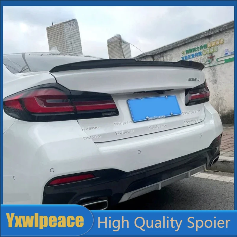 

For BMW 5 Series G30 Spoiler 2018-2022 ABS Plastic Unpainted Primer Rear Trunk Lip Spoiler Wing Body Kit Accessories