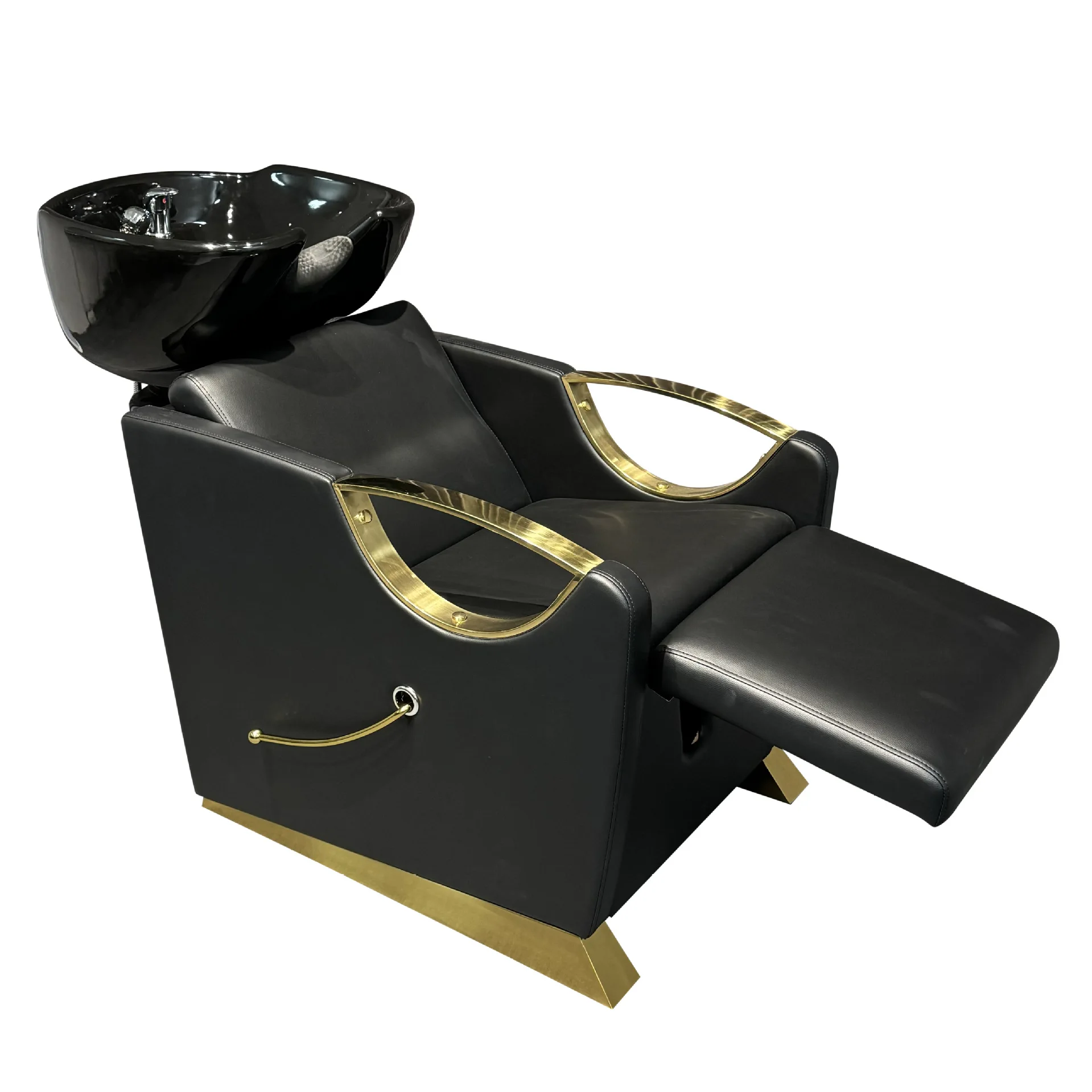 Export Europe America Modern Minimalist Leather Salon-style Seated Rapid-flush Chair Shampoo Bed Flushable Shampoo Chair Chair