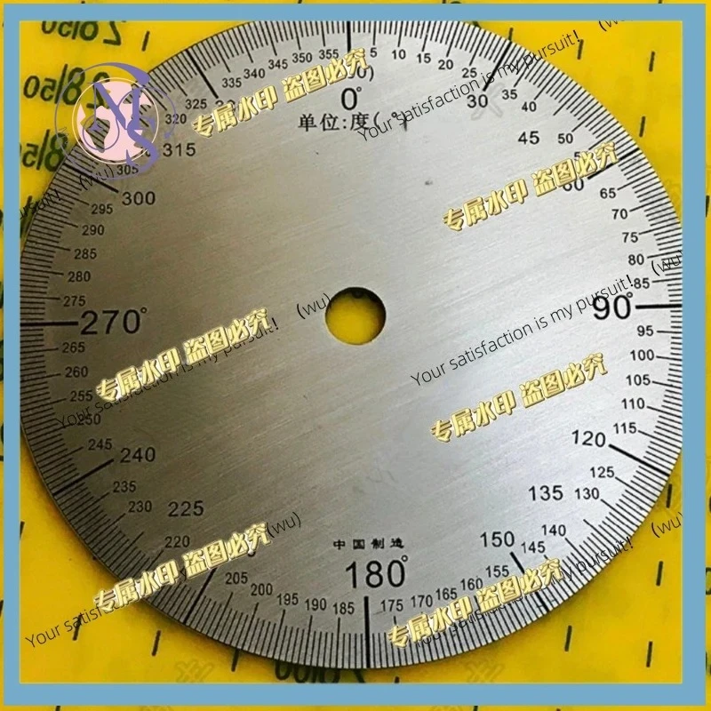 2pcs Dial stainless steel Angle dial 360 degree protractor round accessories 90x8x2mm