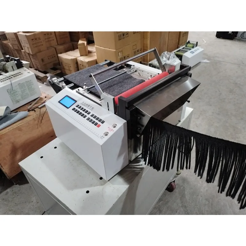 [ขายดี] เครื่องตัดพู่หนังประสิทธิภาพสูง เครื่องตัดริบบิ้นผ้า เครื่องตัดพู่ผ้าพันคอ