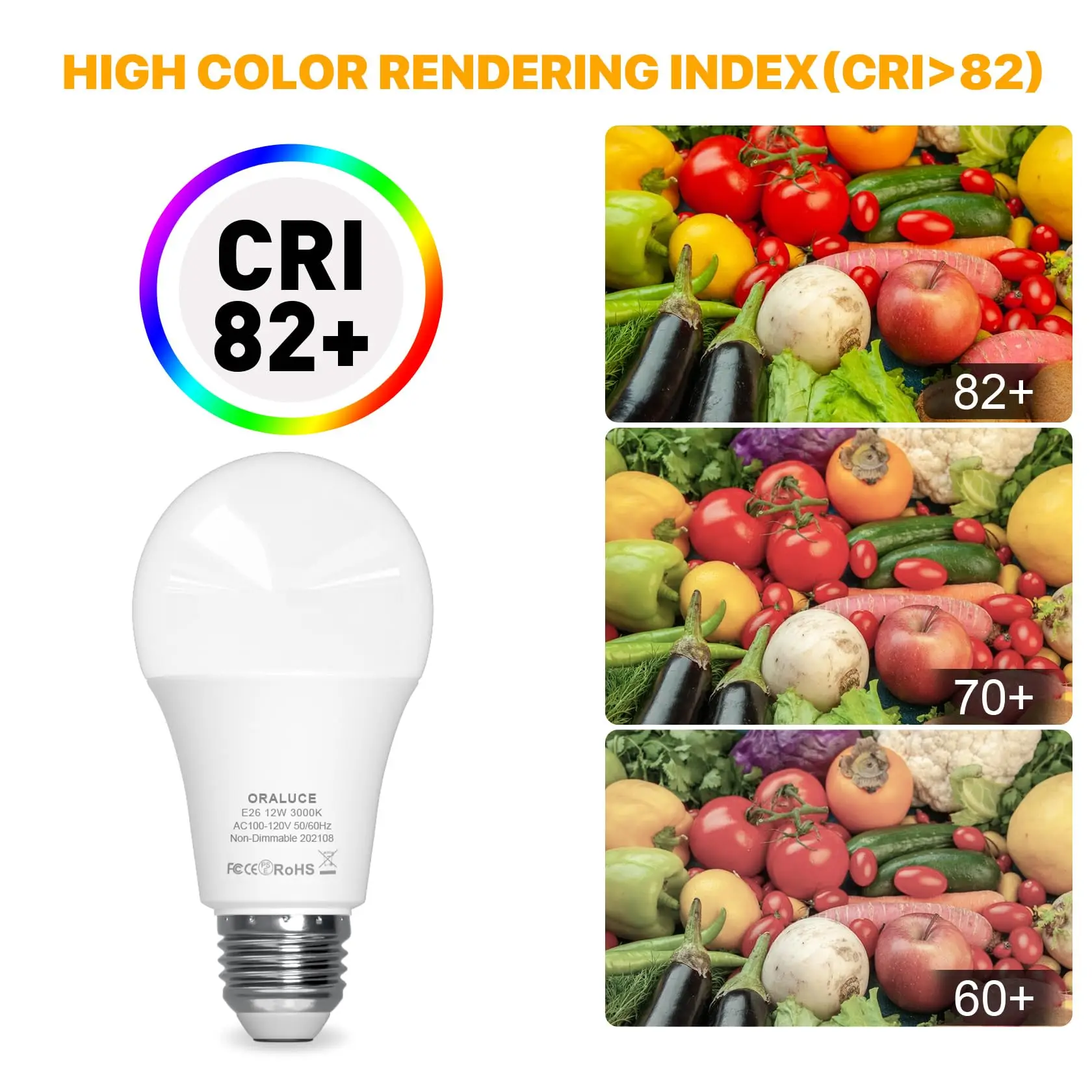 6 Pack LED Light Bulb A19 12W Lightbulbs 100 Watt Equivalent 120V 1200LM 3000K/5000K/6500K E26 Medium Base Energy Efficient