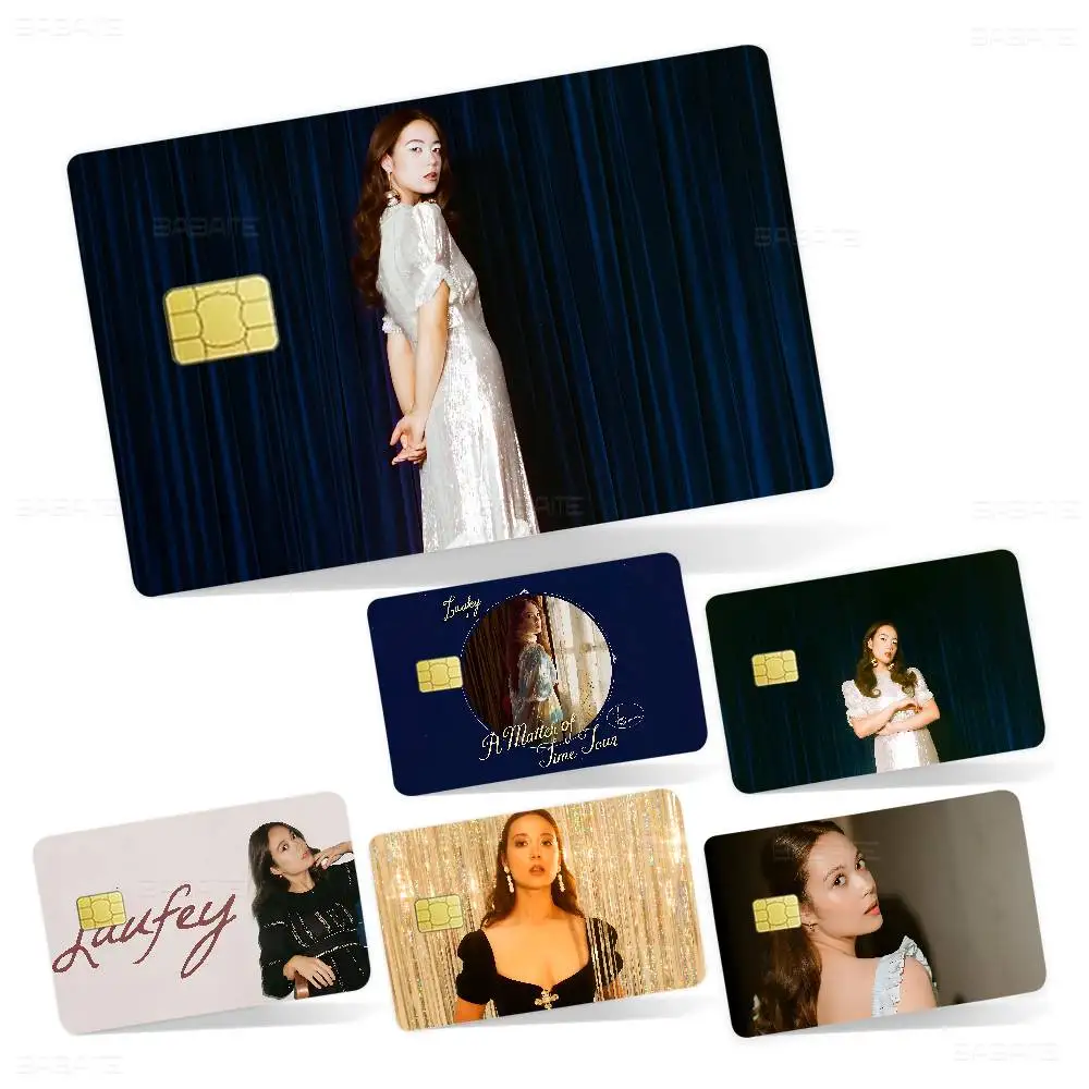 Singer Laufeys Bewitched Anime Cartoon Bear Skin Sticker Film Tape Case for Big Credit Debit Card Front Side