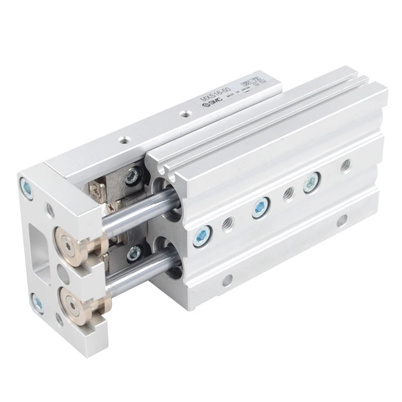 HLS/MXS 16/20-10/20/30/40/50/75/100/125/150 pneumatic cylinder with guide rail double axis precision slide rail cylinder