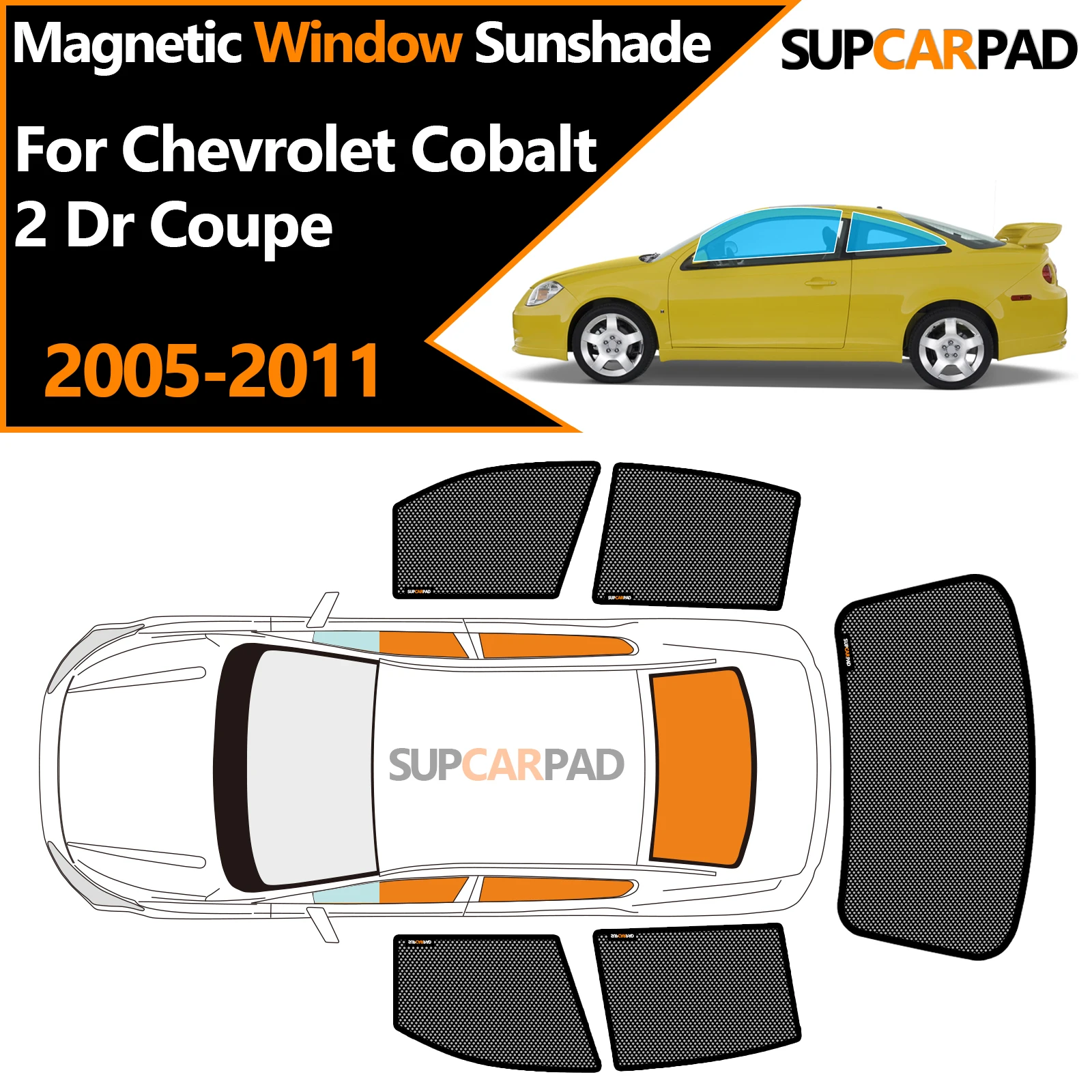 

Солнцезащитный козырек на окно автомобиля на заказ для Chevrolet Cobalt 2 Dr Coupe 2005-2011, магнитная занавеска, сетчатая передняя занавеска на лобовое стекло
