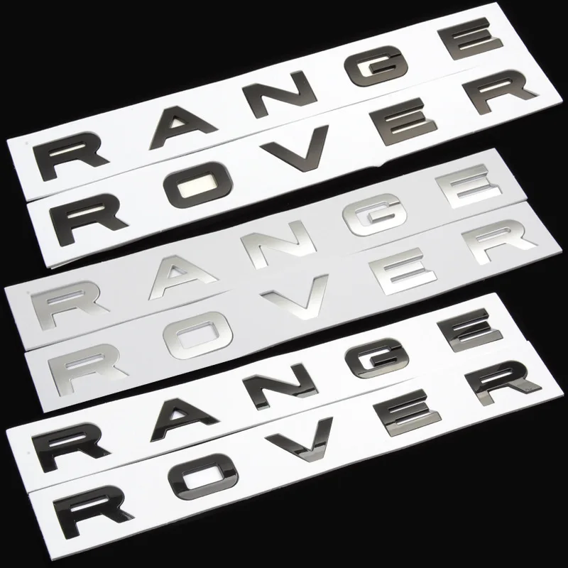 3d ABS Logo Letters Car Hood Badge Bonnet Sticker For Range Rover Emblem L320 L322 L405 L494 Vouge Discovery Evoque Accessories