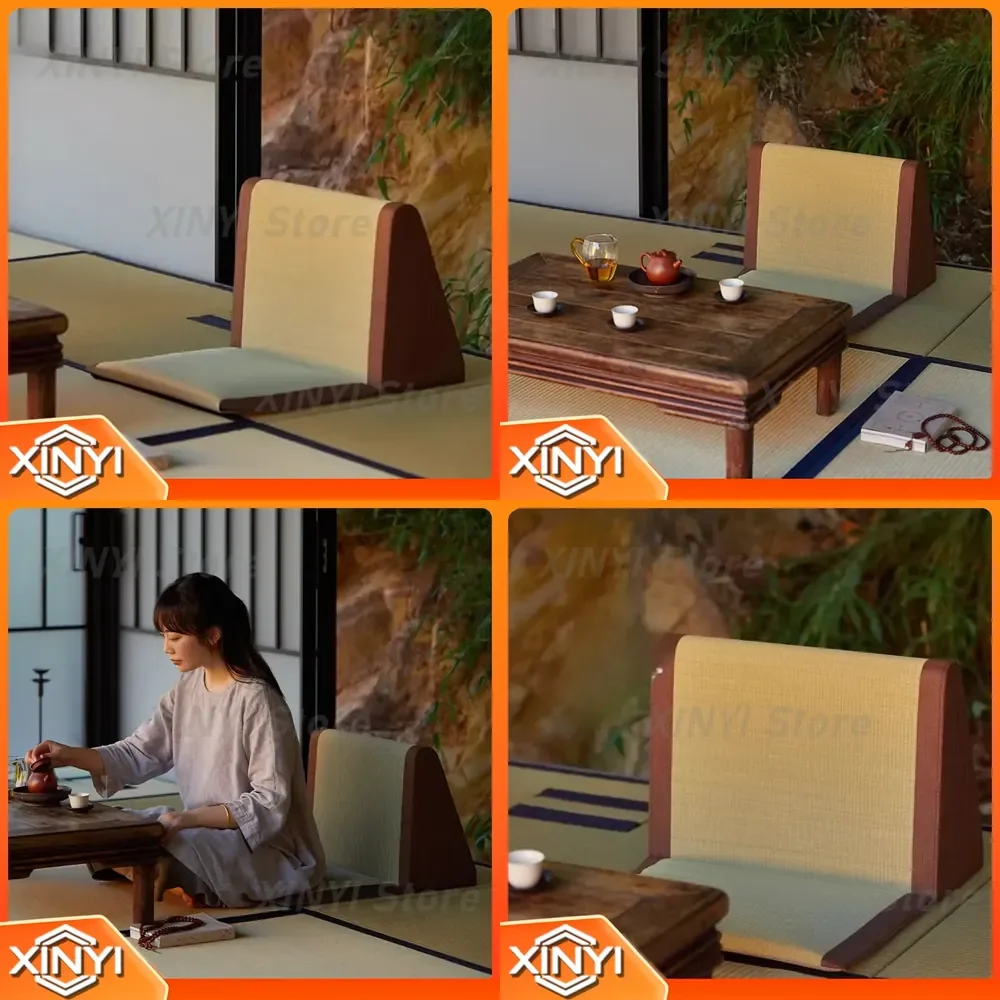Japanese Tatami Floor Cushion Chair for Lazy Sofa Foldable Meditation Seat Pad with Backrest Bay Window Floor Chair Living