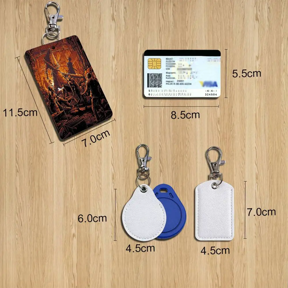Silent Hill game Pyramid Head Card Holder Keychain Key Ring Door Lock Access Protective Case For Security Gift