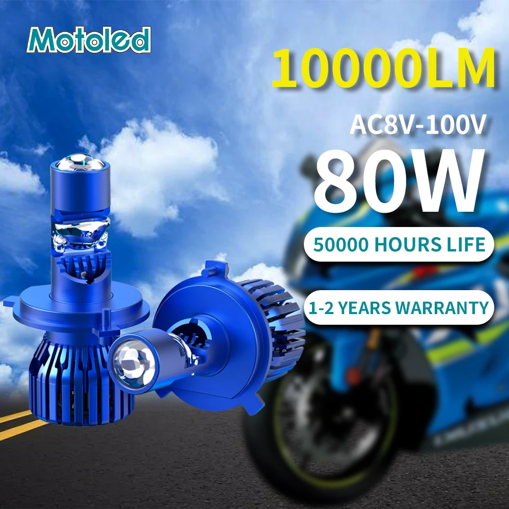 

Motoled H7 Led H4 BA20D Lamp CANbus Headlight Bulbs Car Auto Fog Light Motorcycle Truck Headlamp 10000LM AC8V-100V White Lamp