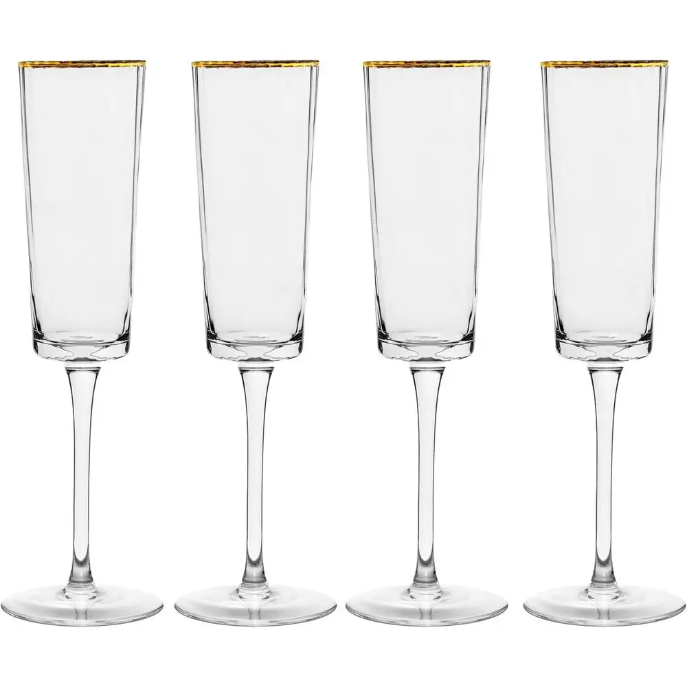 

Стеклянная посуда с золотым ободком, Lute, набор из 4 предметов