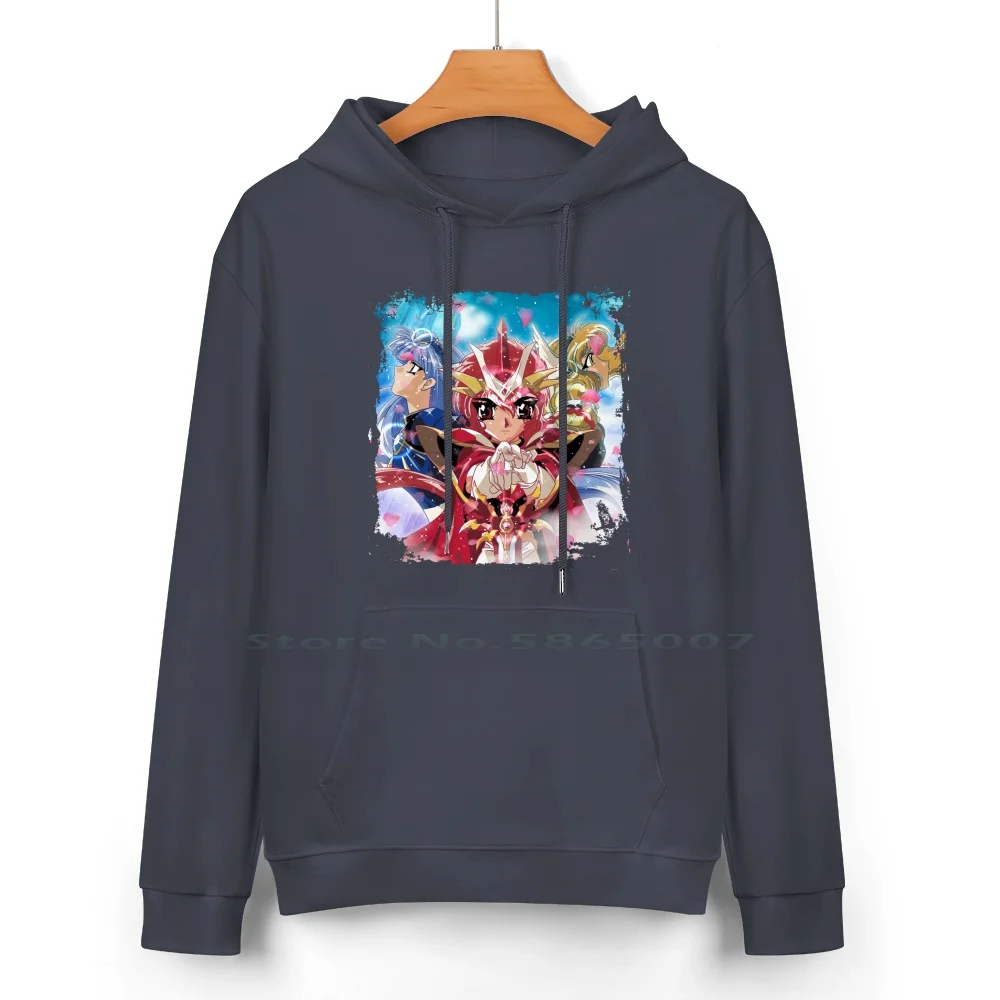 Magic Knight Pure Cotton Hoodie Sweater 24 Colors Magic Knight Rayearth Hikaru Umi Fuu Manga Anime Comics Cartoon 100% Cotton