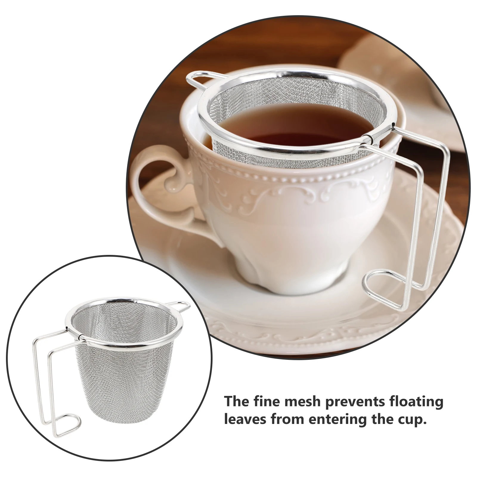 

1pc Stainless Steel Filter Fine Mesh Strainer Tea Leaf Strainer For Home Use Easy Clean Reusable Tea Accessory Kitchen Bar Tool