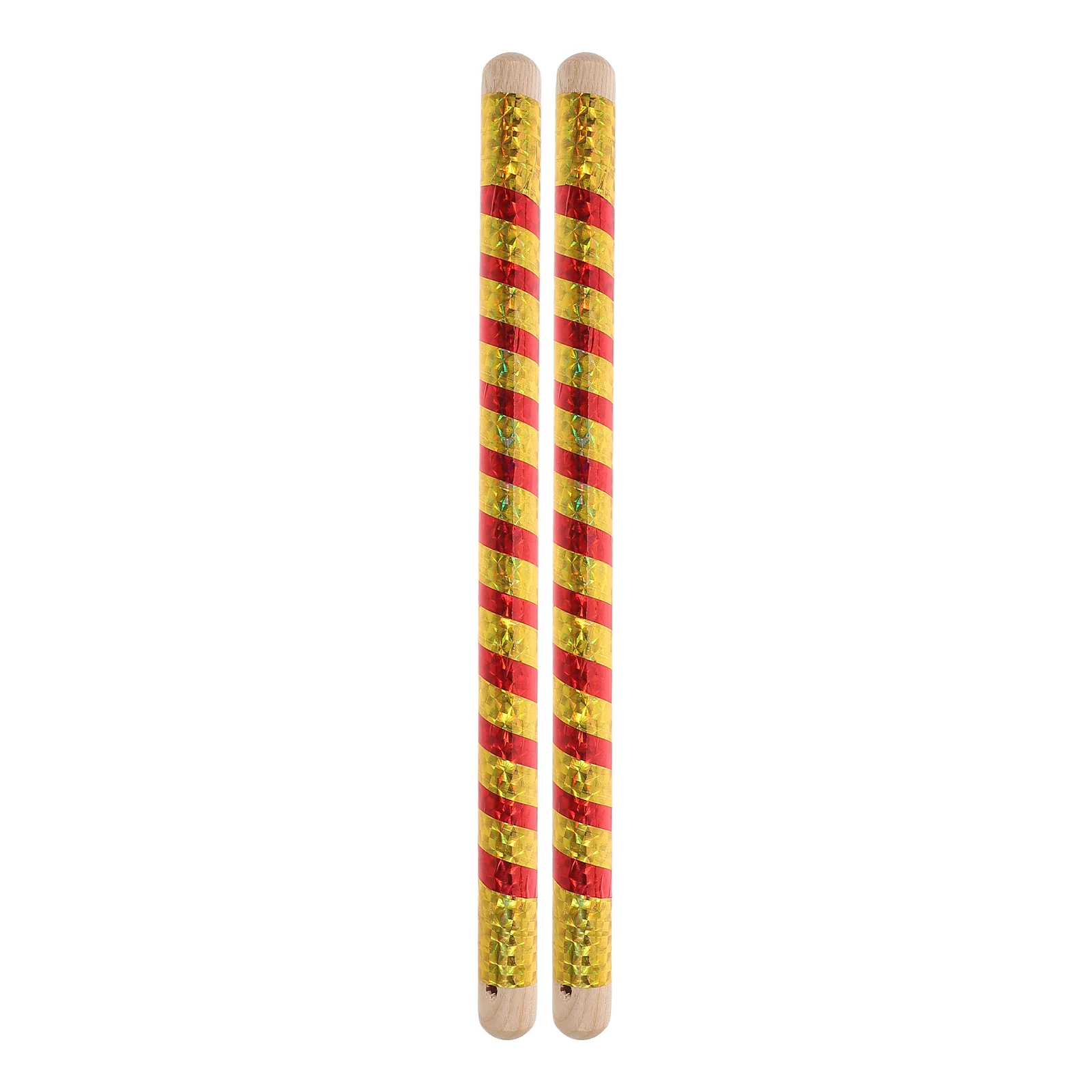 

2Pcs Colorful Wooden Drumsticks Chinese Stable Strike for Kids Adults Beginner Practice Dandiya Dandy