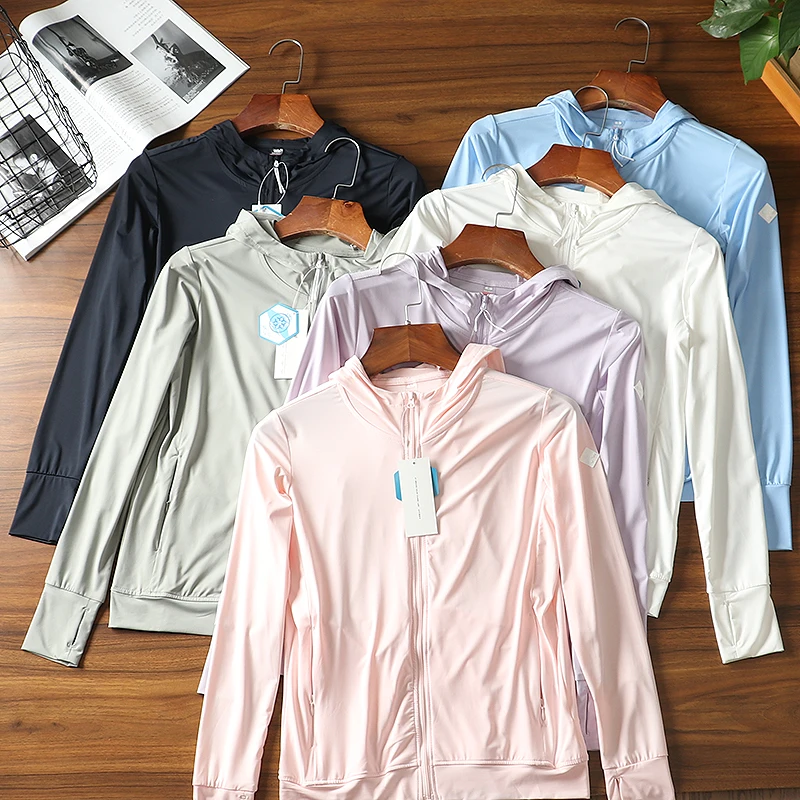 

Легкая быстросохнущая дышащая женская одежда из ткани Ice Sensation с защитой от солнца UPF50, нейлоновая, для спа-процедур