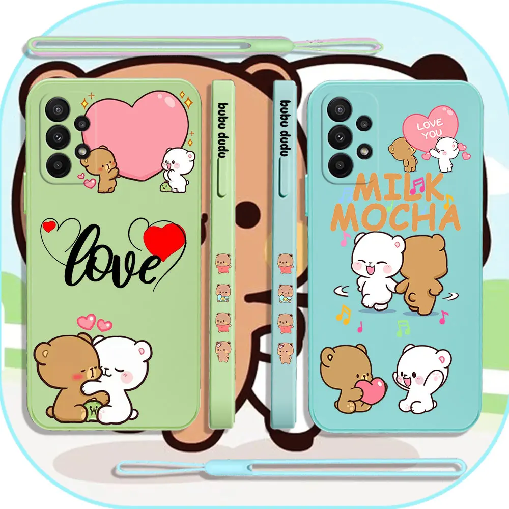 Cartoon Dudu Bubu Panda Phone Case For Xiaomi Redmi Note 12 12S 11 11S 11T 10 10A 10S 9T 9 8 7 Pro Plus 10C 9A 9C 9T 4G 5G Cover