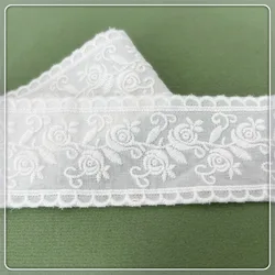 1 off-white Bilateral Cotton Thread 4.5cm Lace Ribbon diy Cloth Edge Accessories Lace Edge Lolita Guipure Decor