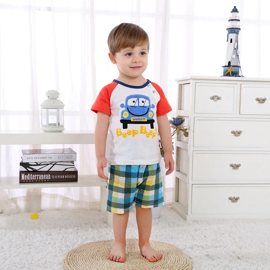 Cotton Baby Boy Sets: T-shirt + Shorts Toddler Clothing DS19