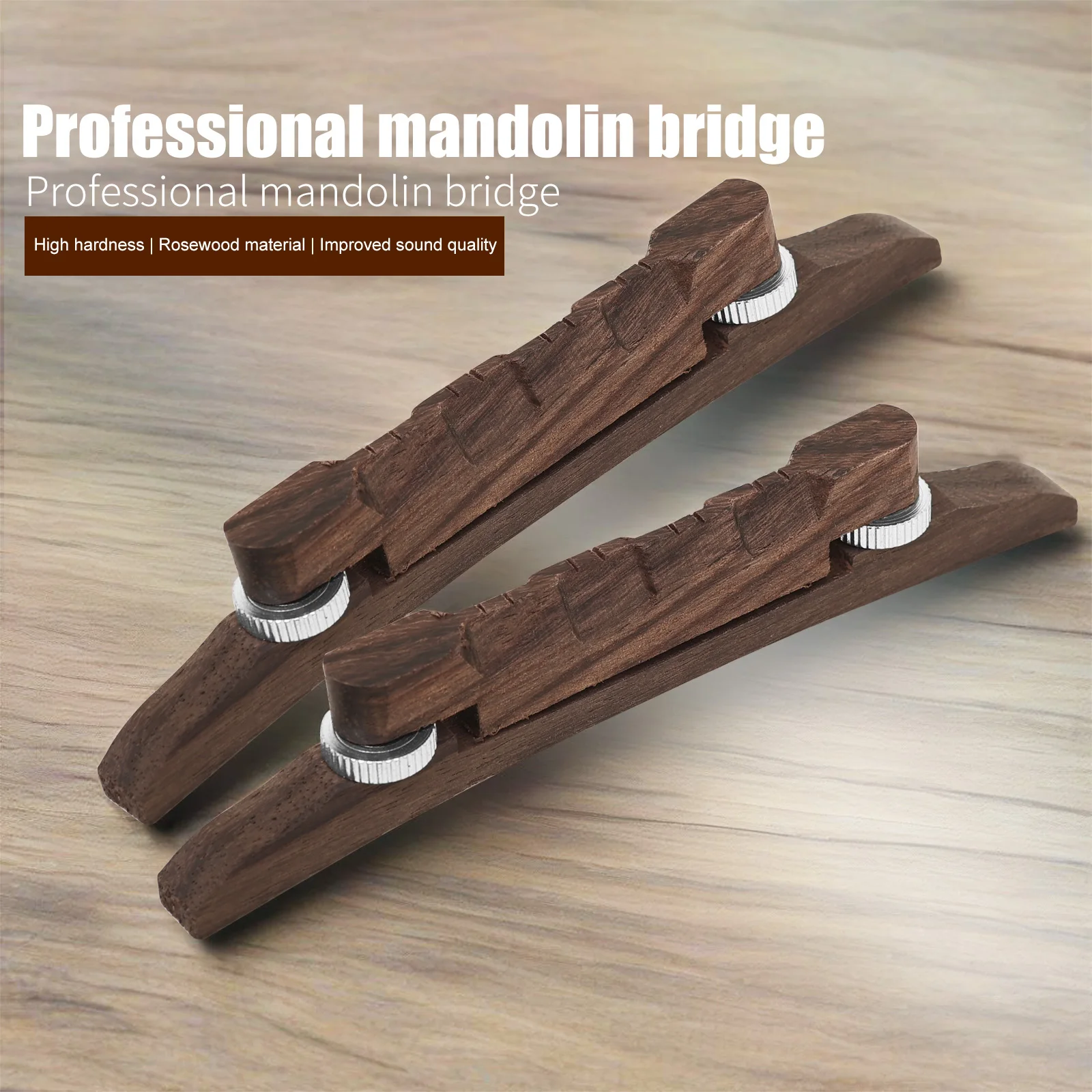 Ponte de bandolim premium ajustável, artesanal, jacarandá, ponte de bandolim de grão transparente, acessórios musicais e peças