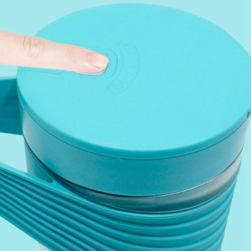 400ML USB 휴대용 블렌더 스무디 쥬서 컵 홈 여행 개인 크기 전기 과일 믹서-블루