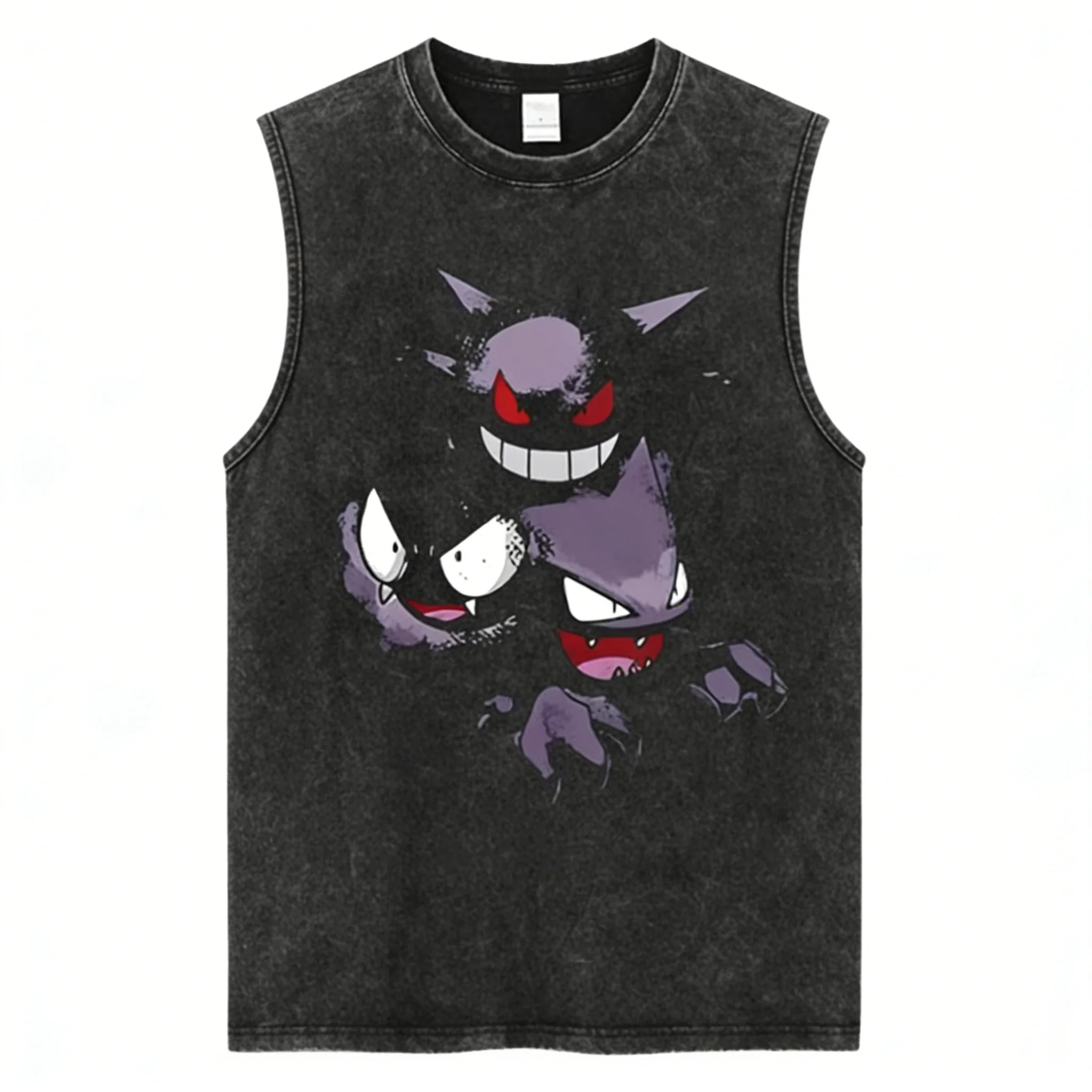 Sommer 2026 Harajuku Cartoon Warrior Gym Tanktop für Herren und Damen Y2k Gewaschenes Loses Ärmelloses Shirt Streetwear Hip Hop Lässiges Workout-Oberteil – Detail 25