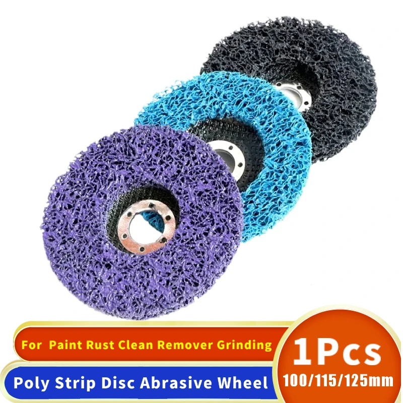 100/115/125mm Poly Strip Disc Abrasive Wheel Paint Rust Clean Remover Grinding Wheels for Motorcycles Durable Angle Grinder Car
