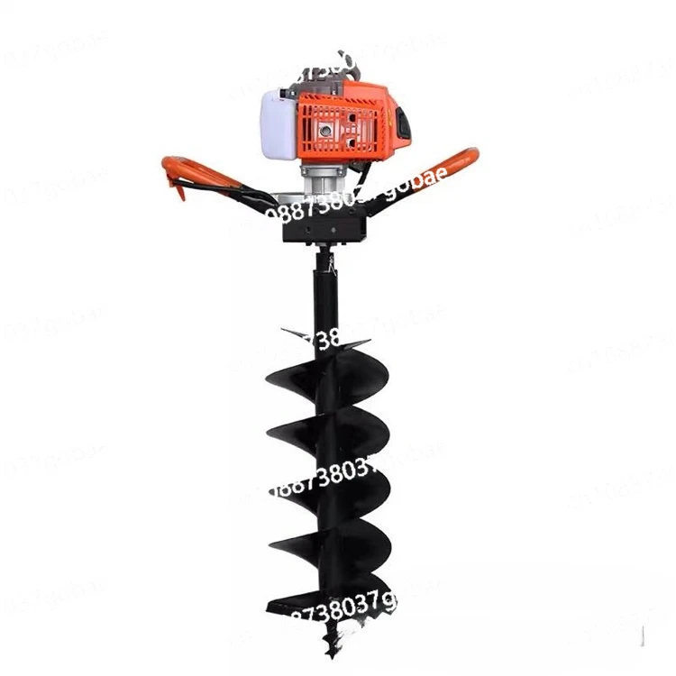 Portable Tree Planting Pit Digger 63CC Two-Stroke Single Person GroundDrilling Rig Orchard Fertilization Spiral Punching Machine
