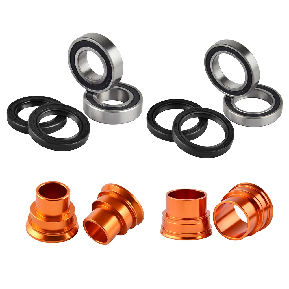 For KTM EXC 300 03-15 Front Rear Wheel Spacers Seals Bearings 250 125-530 EXC EXC-F EXC-W XC-W SMR 2003-2015 SX SX-F XC-F 03-12