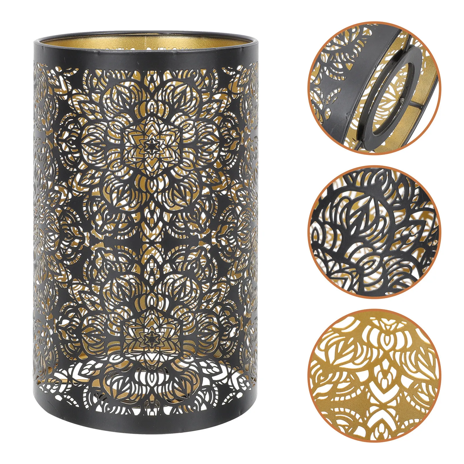 

Iron Lampshade Hollow Carved Elegant Design Bedroom Living Room Bedside Tabletop Lamp Shade Stable Light Cover