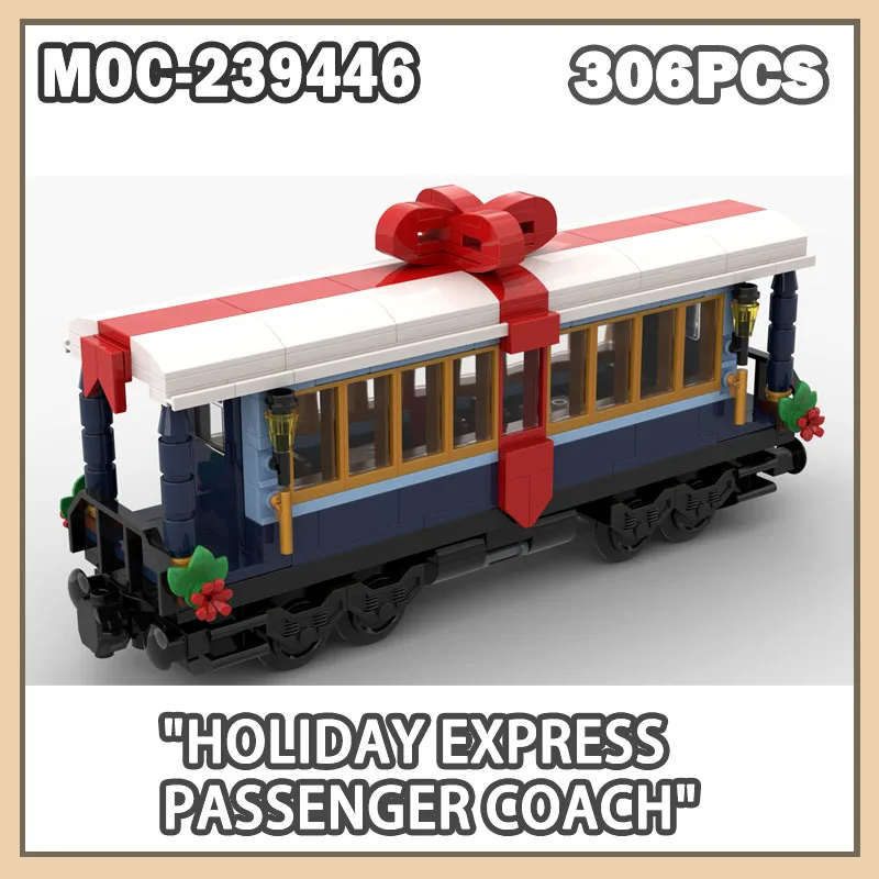 

MOC-237565 Train Track Carriage Building Blocks Small Pieces Creative Toys Birthday Gift Holiday Express Train Diy 306Pcs