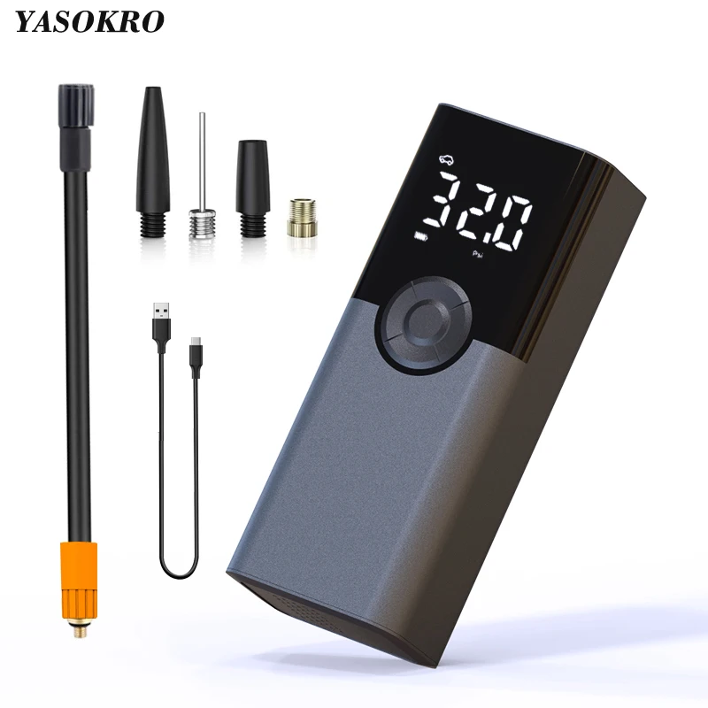 

4000mAH Portable Air Pump 150PSI Digital Car Air Compressor Aluminium Alloy Electric Tire Inflator Pump for Car Bike Balls