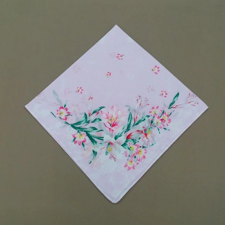 43 * 43CM 60s  Handkerchief Cotton Printed Ladies Handkerchief Small Square Japanese and Korean