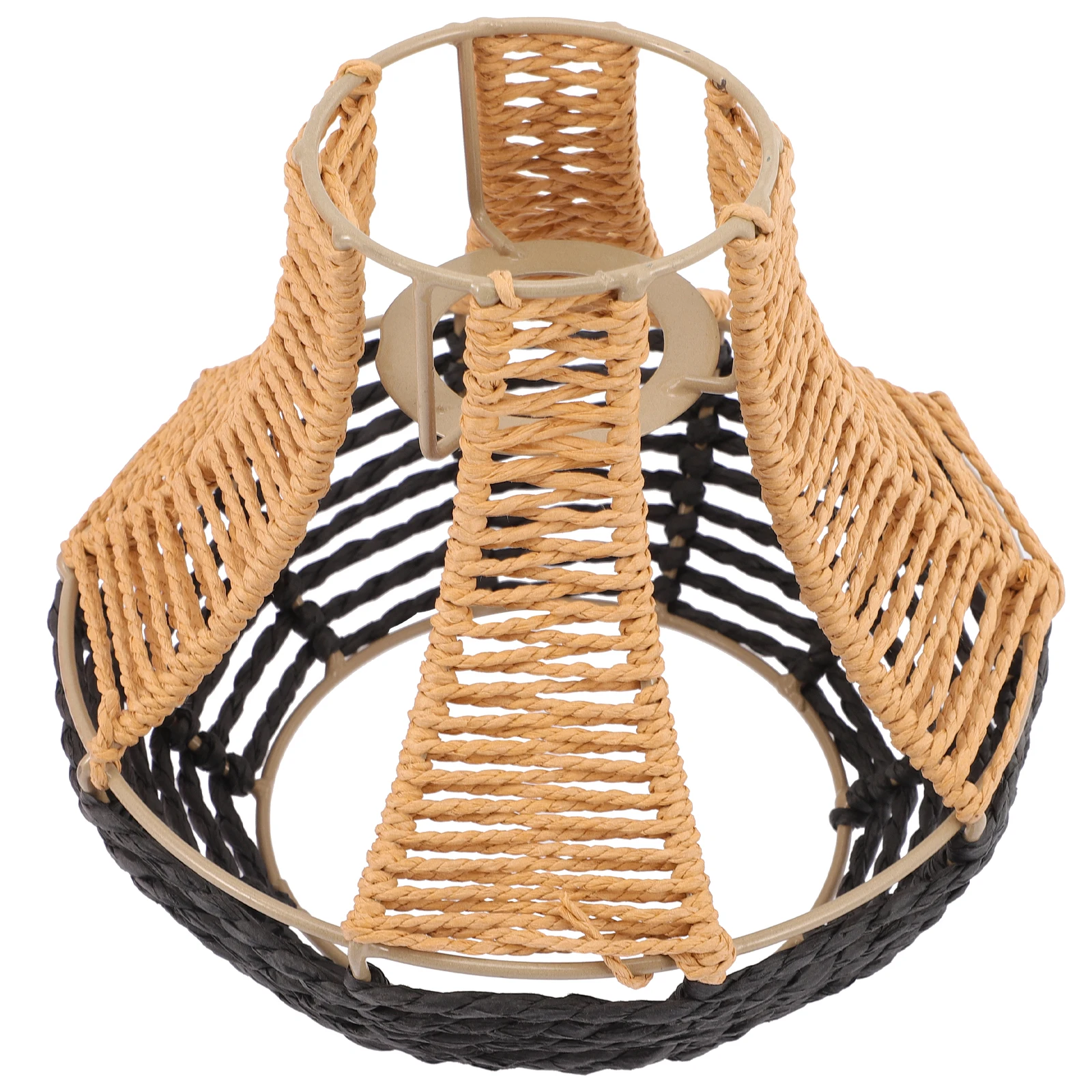 

1Pcs Modern Woven Lamp Shade Rattan Pendant Light Cover Eye-Catching Home Accessory