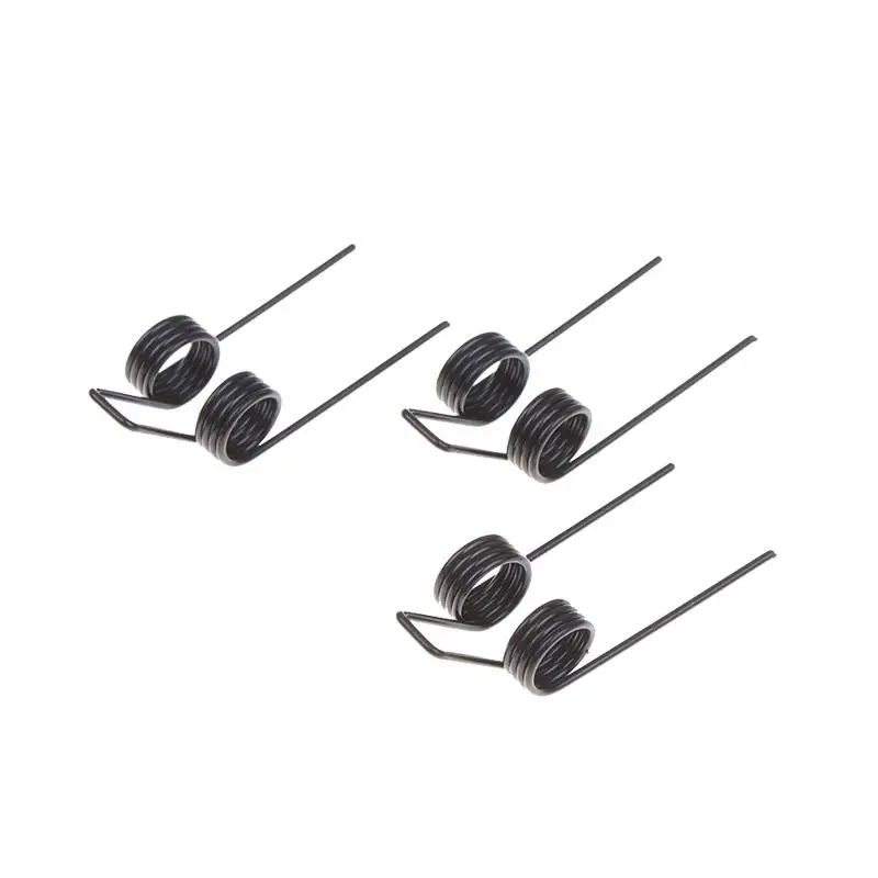 1.2x11mm Wire Double Torsion Spring 3Pcs Black Plated Steel Replacement Springs for Electronic Device Assembly and Repair