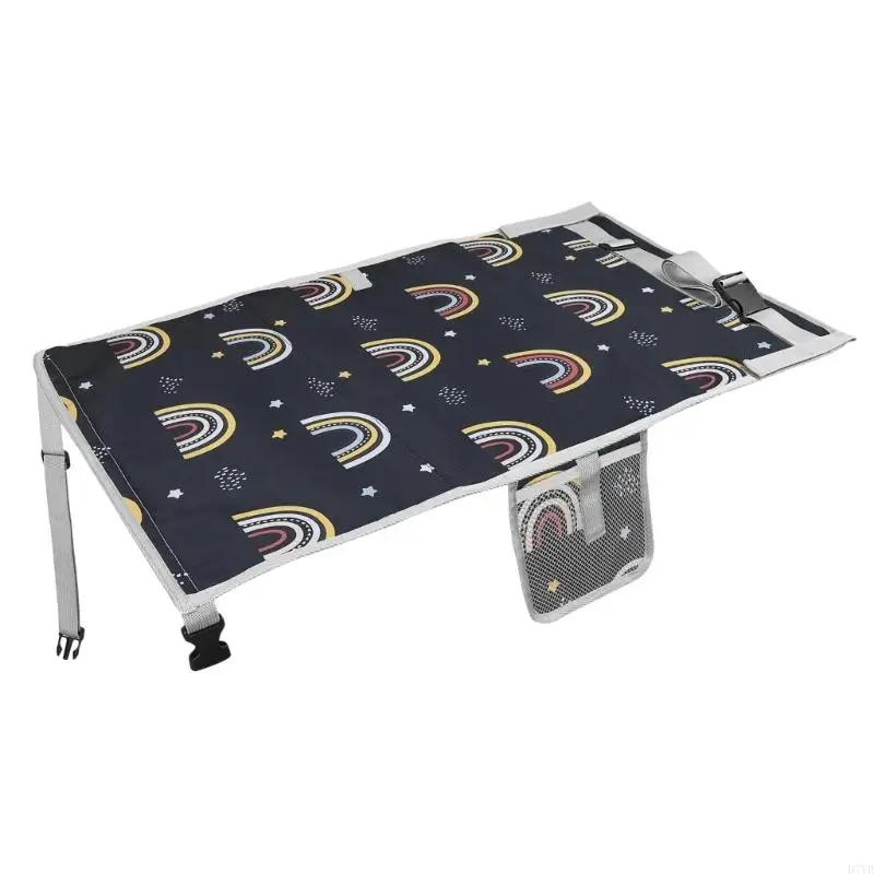 D7YD Hamaca para pies con patrón dibujos animados, extensor asiento esencial viaje en avión para niños pequeños, mejora