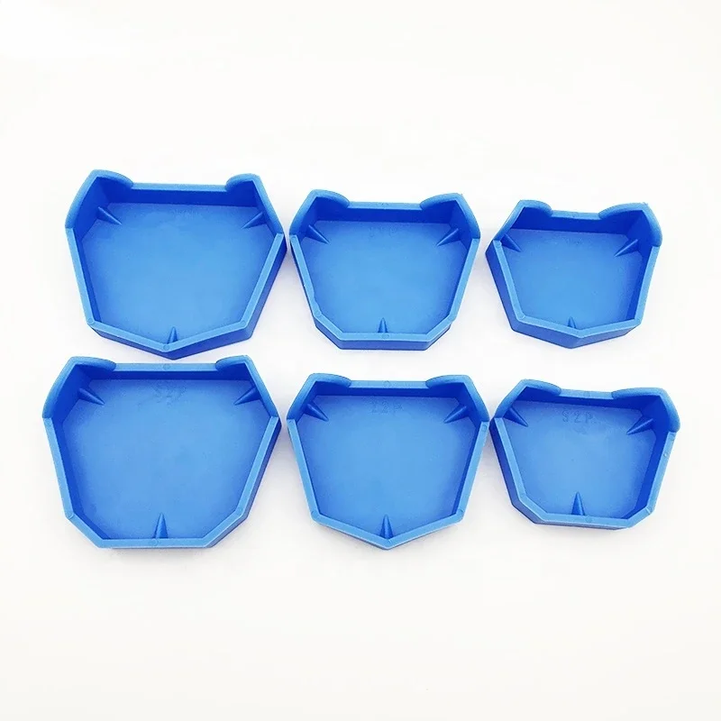 

3 Sizes Dental Model Base Set Dental Mold Plaster Base Denture Tray Dental Lab Former Base Kit
