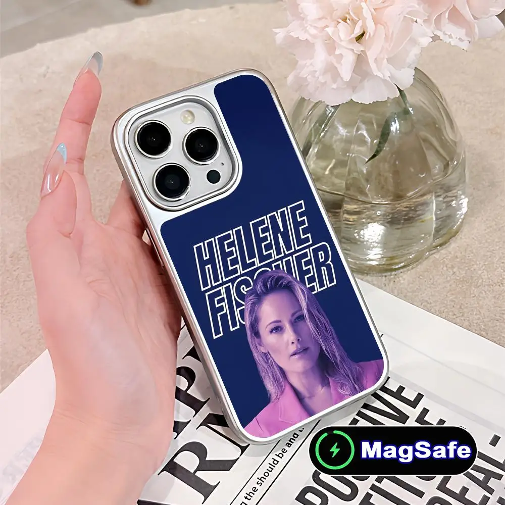 

Чехол для мобильного телефона Helene Fischer с серебряным покрытием Magsafe для iPhone 17 16 15 14 13 12 11 Air Pro Max Plus, цветной