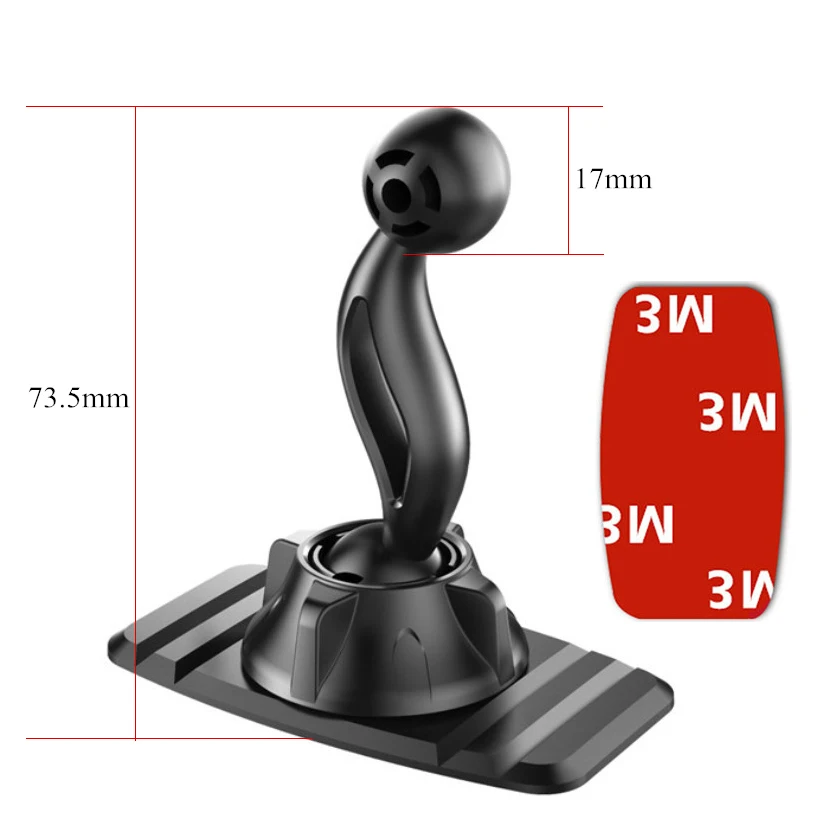 

Universal 17mm Standard Ball Car Mount Ajustable Dashboard Holder Adhesive Sticker Magnetic Mobile Phone Wireless Charging Stand