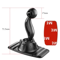 Universal 17mm Standard Ball Car Mount Ajustable Dashboard Holder Adhesive Sticker Magnetic Mobile Phone Wireless Charging Stand