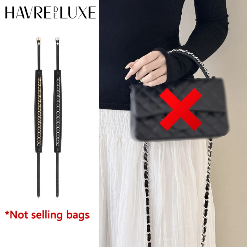 Genuine Cowhide Top Handle Strap Replacement Handbag Short Handle For Classic Flap CF Bag DIY Modification Accessories